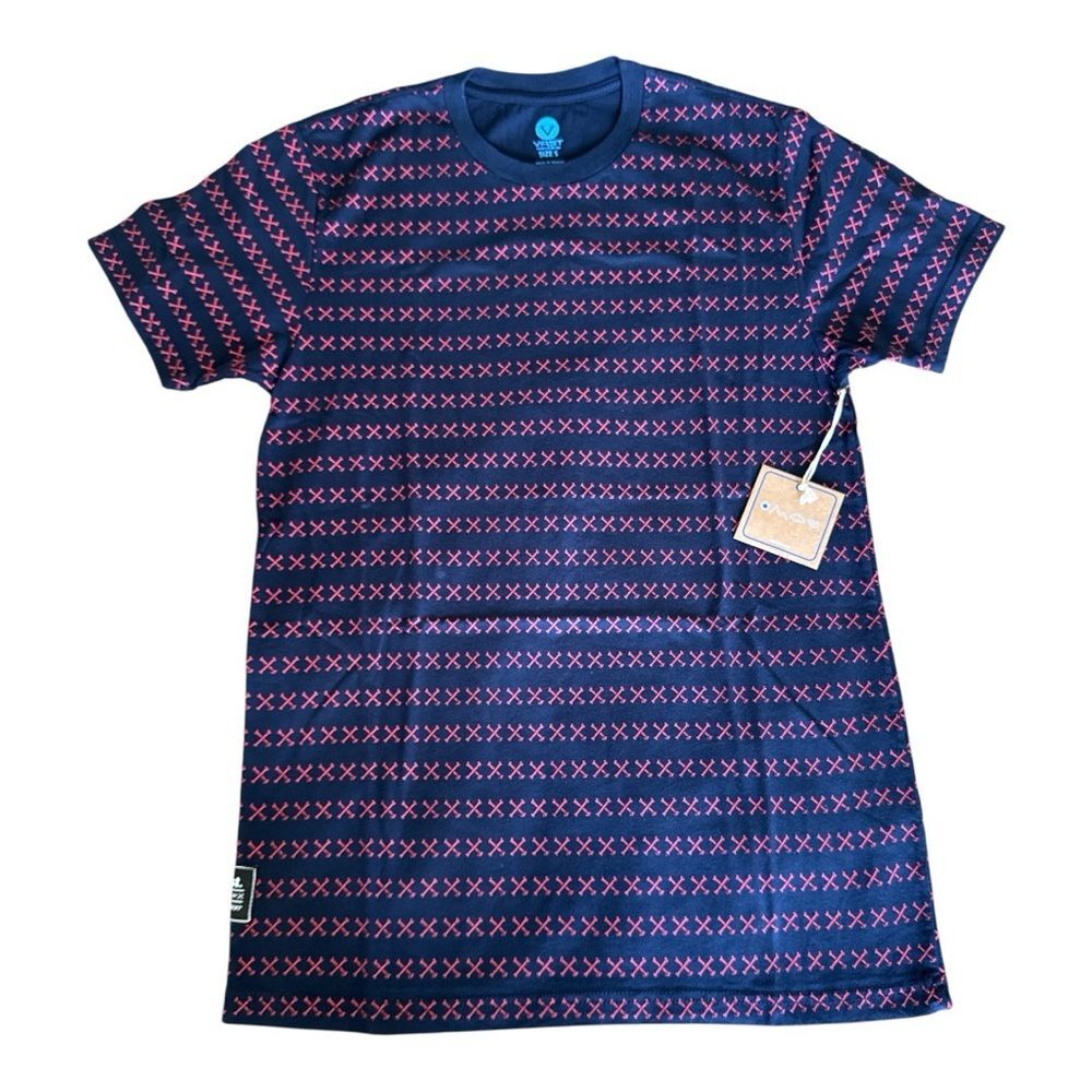 VAST x In4mation Where Surfing Lives Blue Crossed Bones Tee NWT Size S